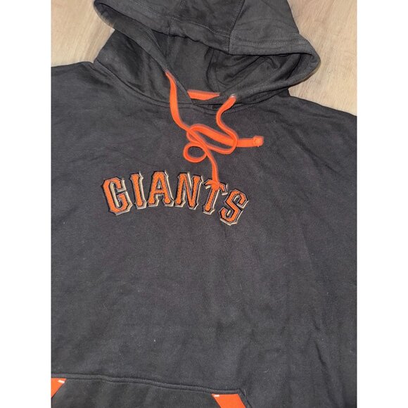 San Francisco Giants Majestic Black/Orange Hoodie Sweatshirt 3XL Polyester Mens - Picture 2 of 9